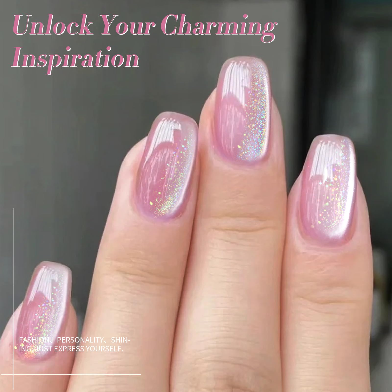 Born Pretty Esmalte Gel 15ml con acabado de vidrio cristal.