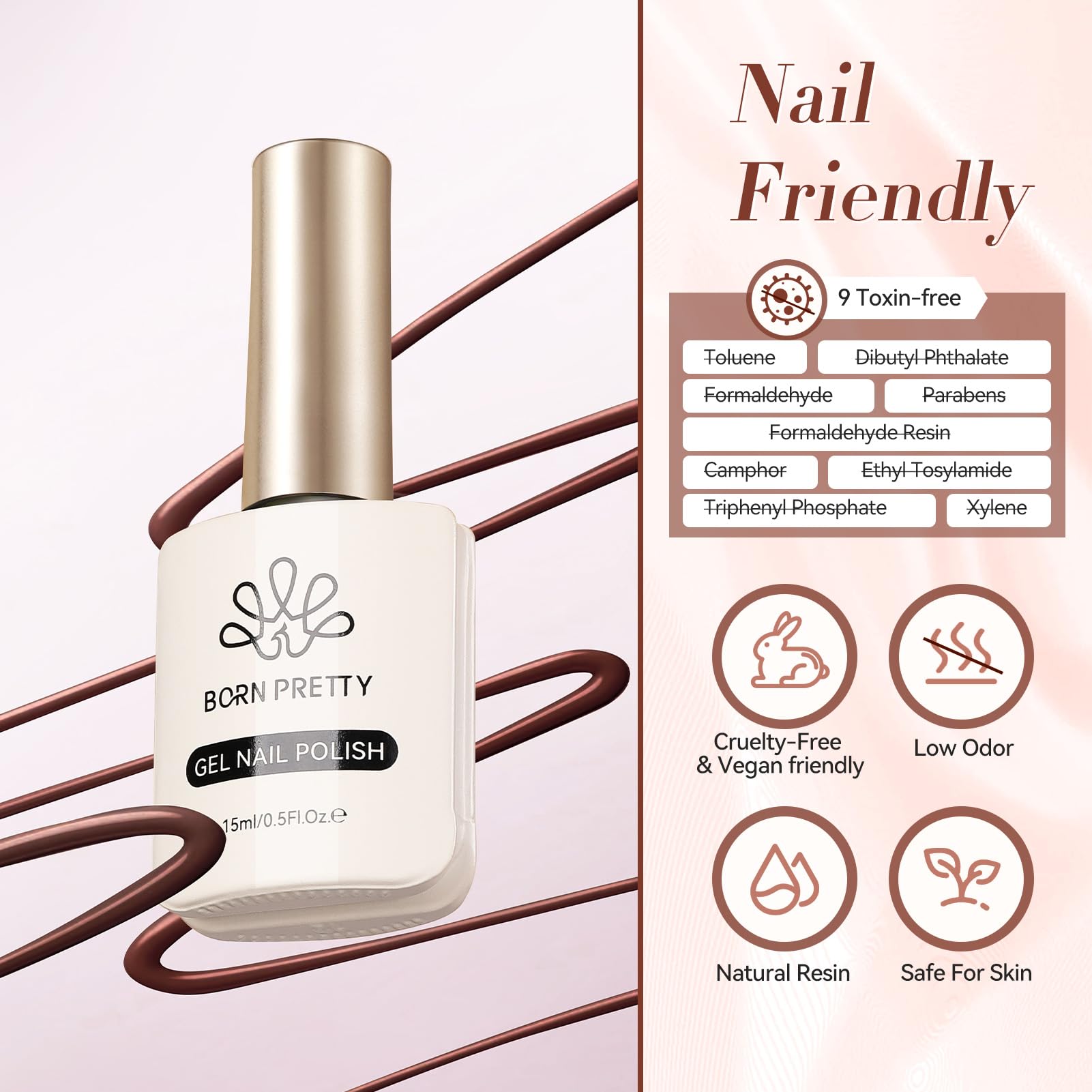Born Pretty kit base y capa superior para mayor durabilidad.