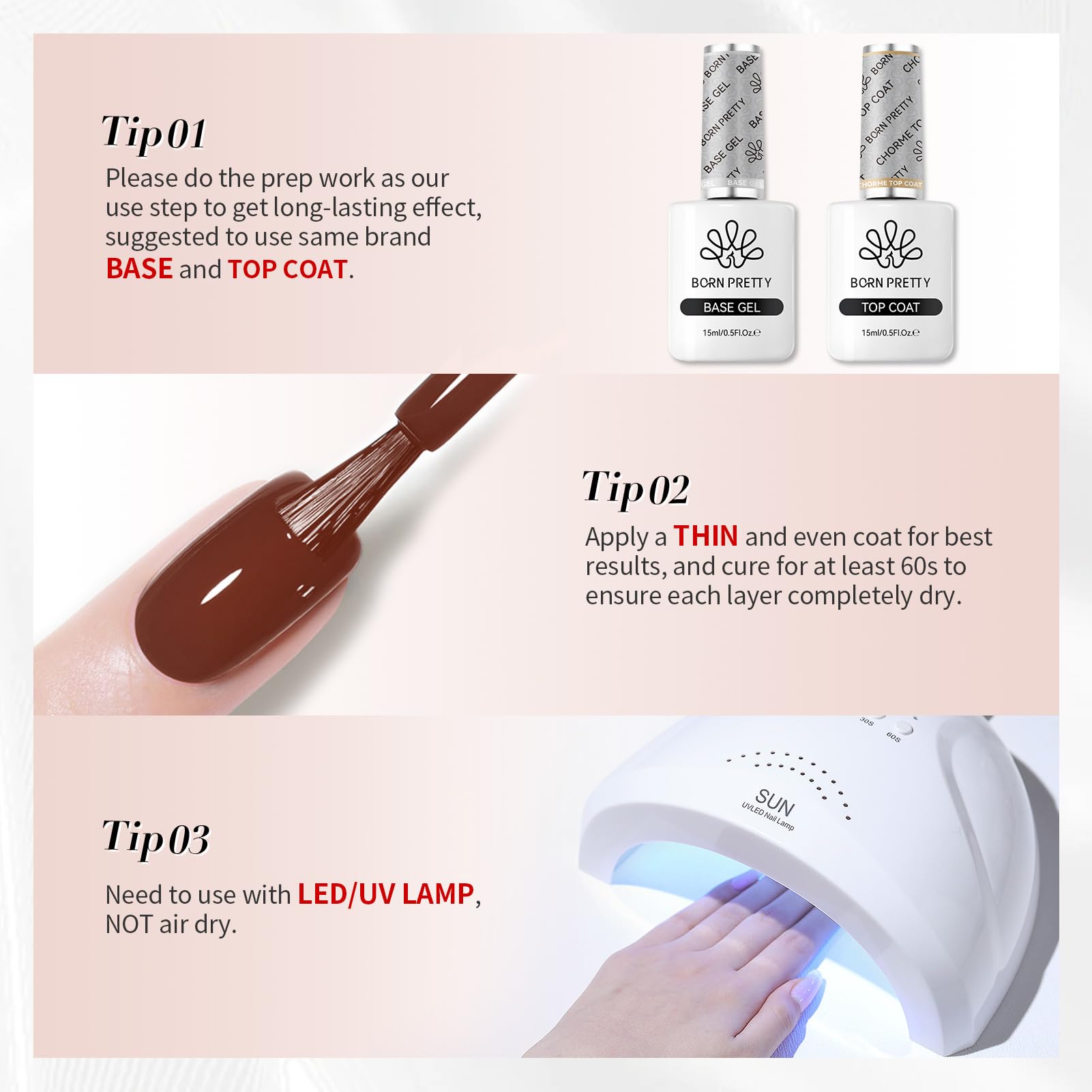 Born Pretty gel facilita manicura en casa con acabado profesional.