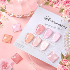 Born Pretty Jelly Pink Gel: tono rosado lechoso para un look natural.