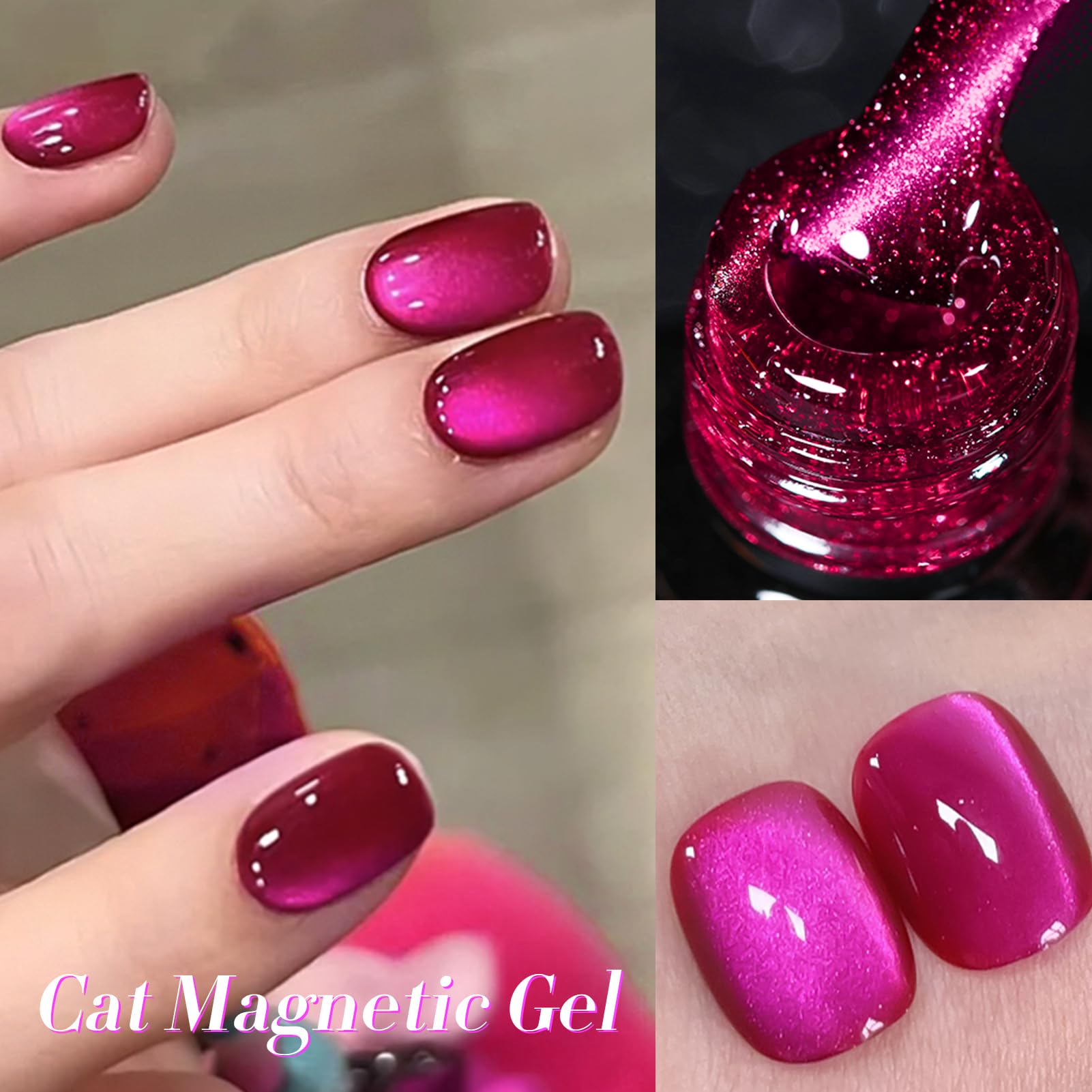 Born Pretty Curado UV LED para uñas, efecto ojo gato magnético en casa.