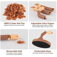 Bornbyme: dedos prácticos ajustables para practicar diseño de uñas con precisión.