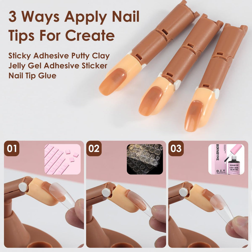 Bornbyme: práctica de uñas en mesa, ideal para aprender en casa.