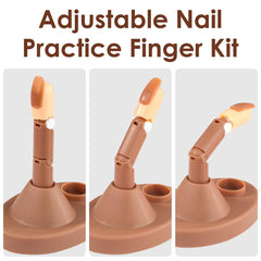Bornbyme: tips de uñas marrones, 100 unidades para prácticas repetidas.