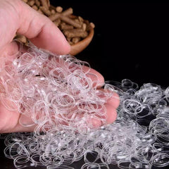 Ligas claras para cola de pelo, opciones simples y seguras.