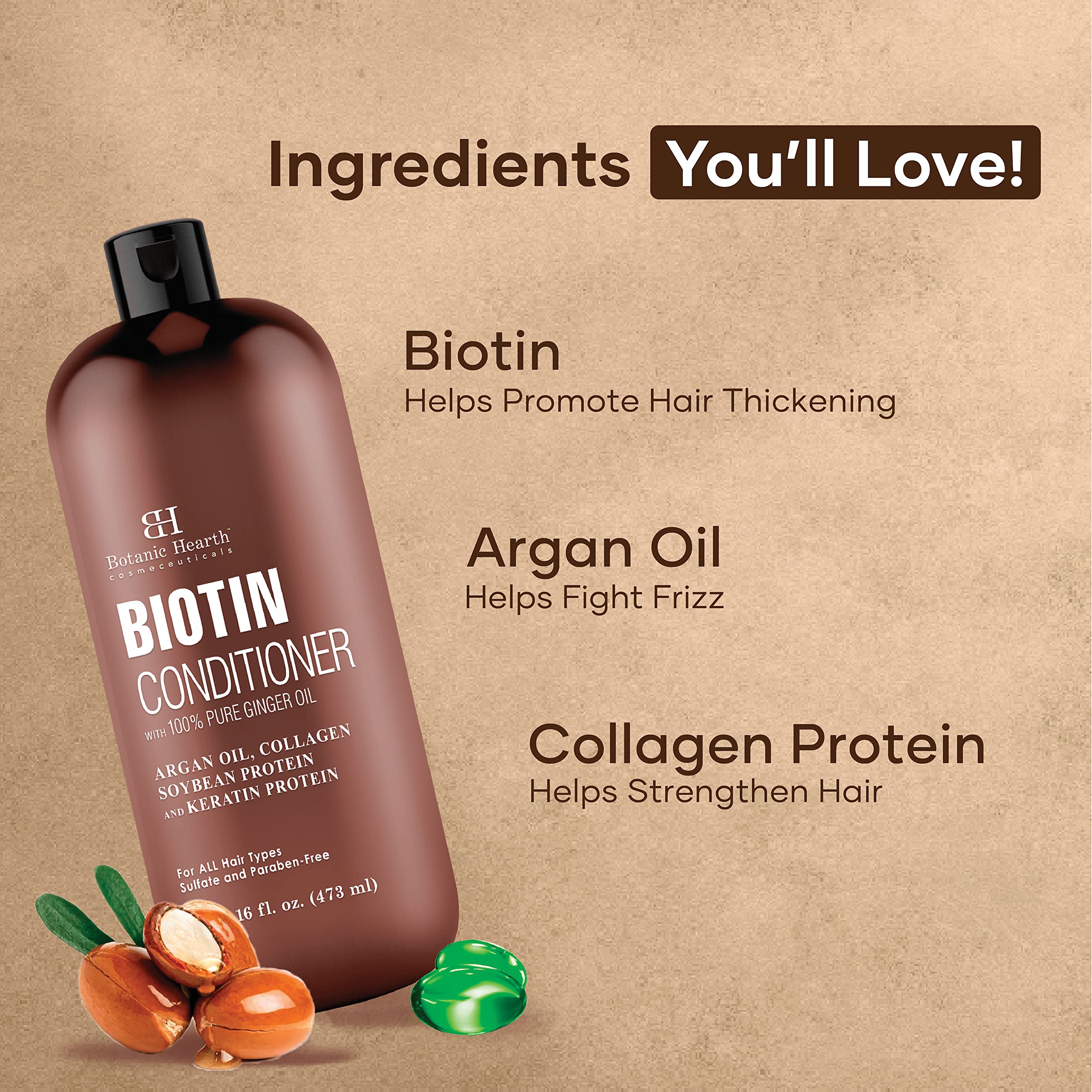 Botanic Hearth Acondicionador hidratante para cabello dañado con vitamina E y keratina