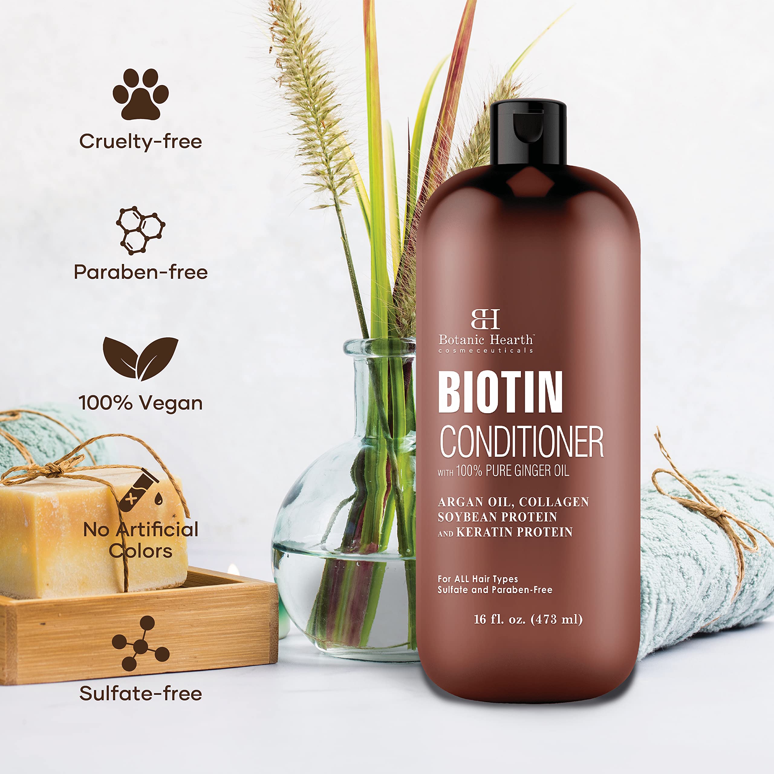 Botanic Hearth libre de crueldad, sin pruebas en animales y sin sulfatos