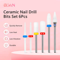 BQAN puntas cerámicas para cuidado de cutícula con acabado suave.