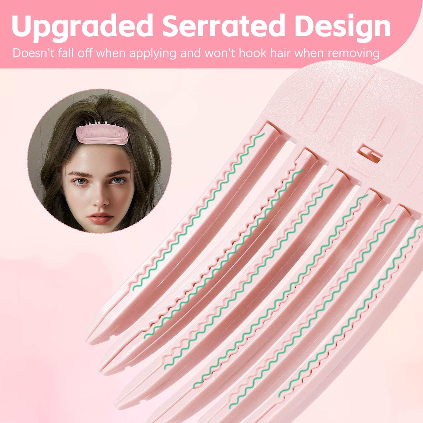 Branbox clip de volumen resistente al calor para uso diario rosa.