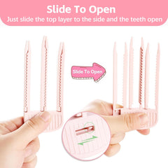 Branbox clip de raíces rosa facilita peinado con volumen sin dejar marcas.