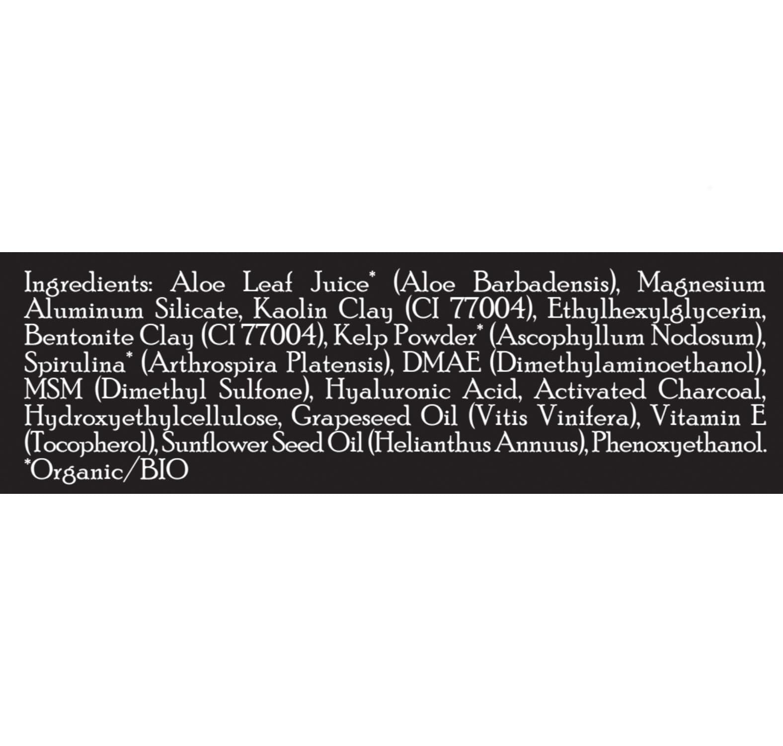 Mascarilla Brickell arcilla bentonita para absorción suave.