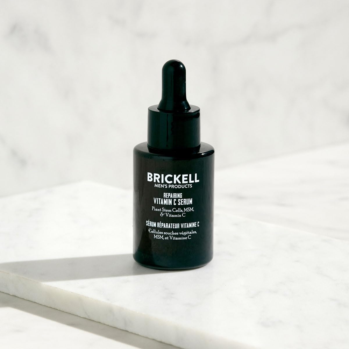 Ingrédients naturels et organiques du sérum Brickell pour le visage.