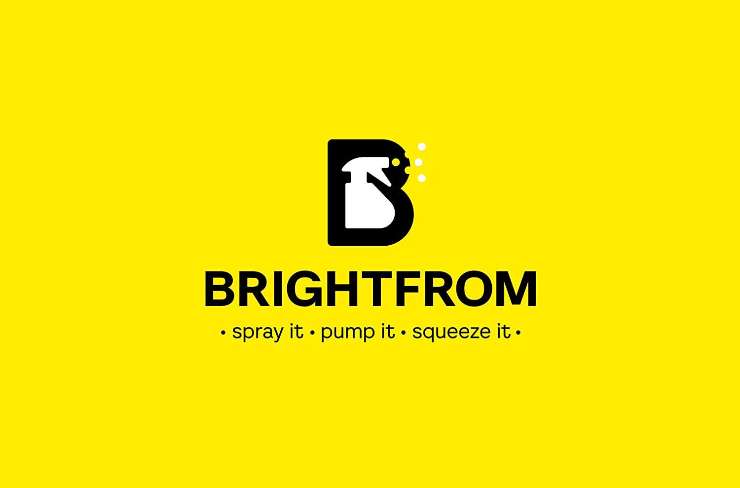 BRIGHTFROM botellas ergonómicas para manejo cómodo y preciso.
