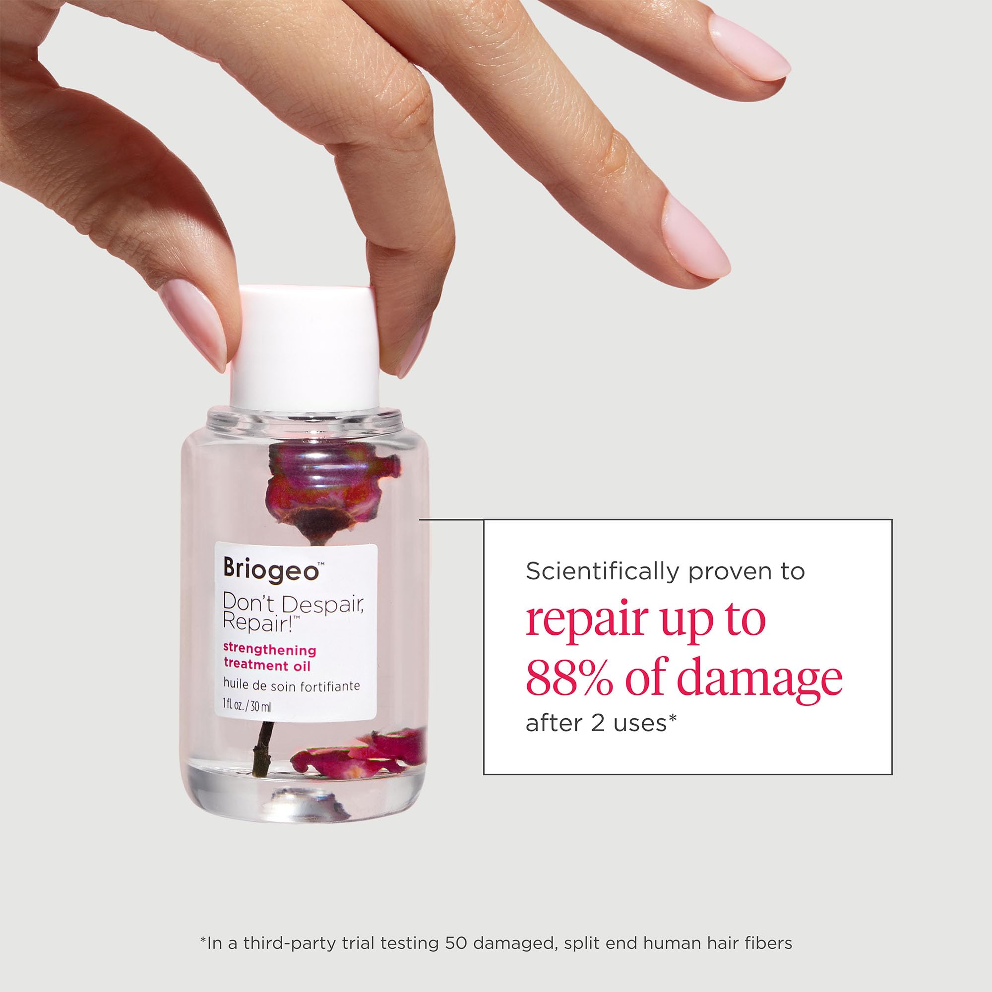 Briogeo macadamia-amande-rose: mélange nourrissant pour cheveux doux