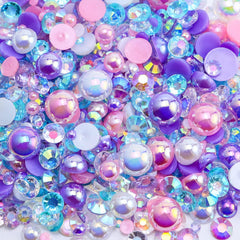 Briskbloom mezcla de perlas planas y cristales para manualidades con acabado brillante.
