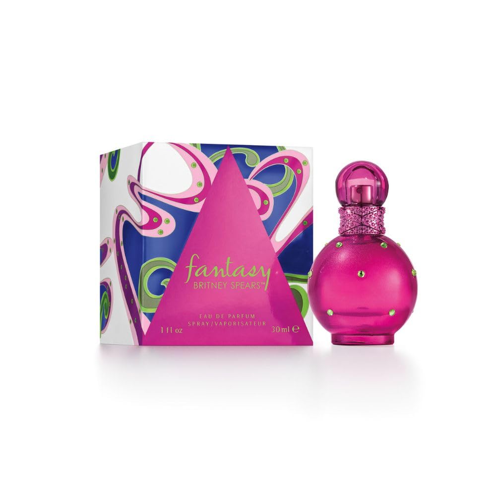 Britney Spears Fantasy botella rosa, aroma seductor para salidas nocturnas.