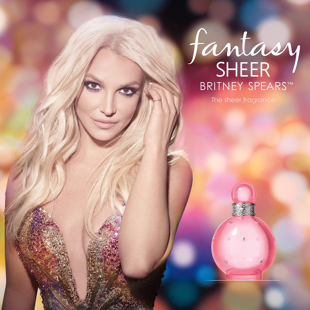 Britney Spears Fantasy Sheer, notas de quinces, toque cítrico para un corazón floral.