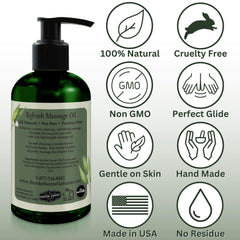 Textura seda de Brookethorne Naturals Refresh, piel suave tras el masaje