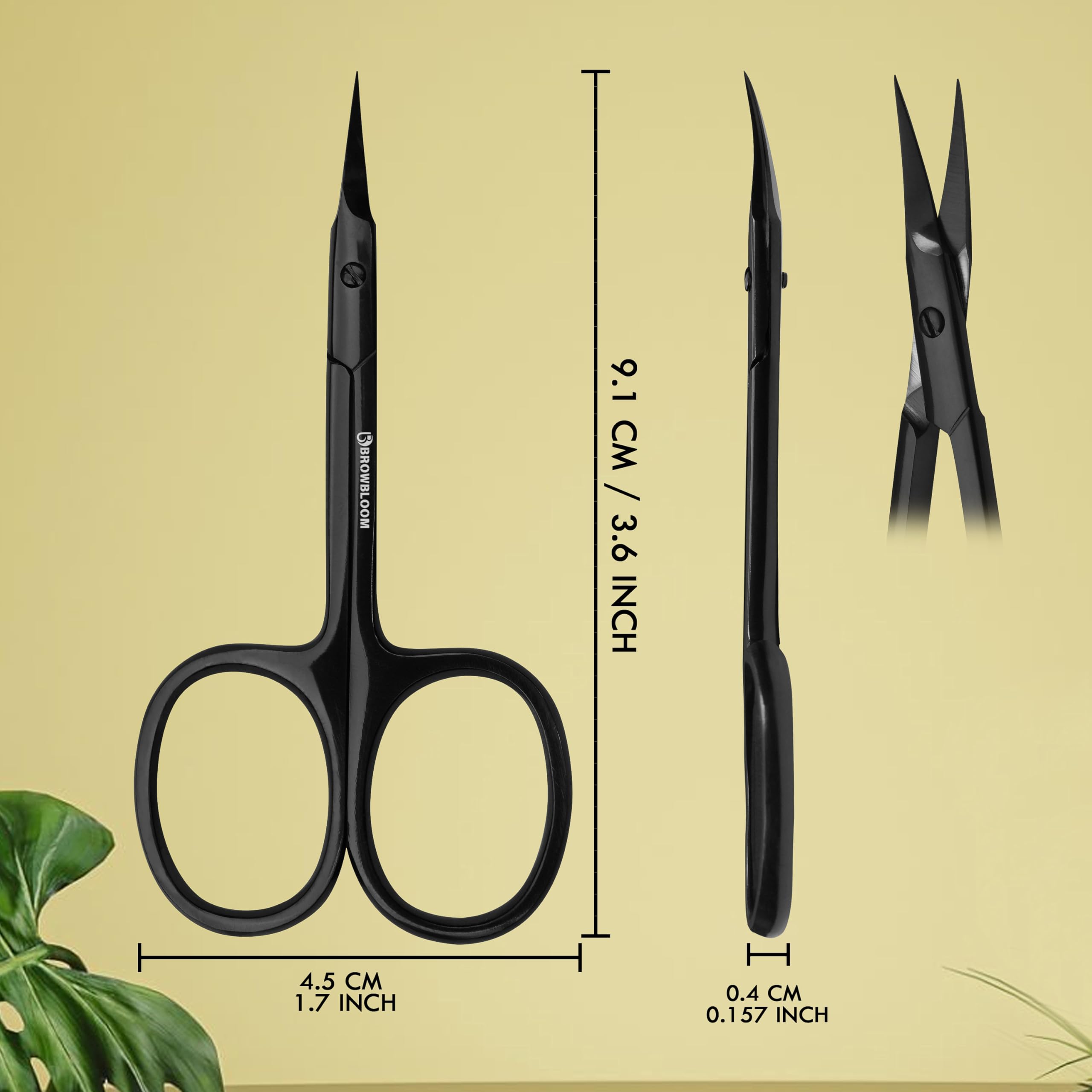 Estuche negro de BROWBLOOM para almacenamiento ordenado.