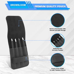 BROWBLOOM pinzas de lado para retirada precisa de vellos.