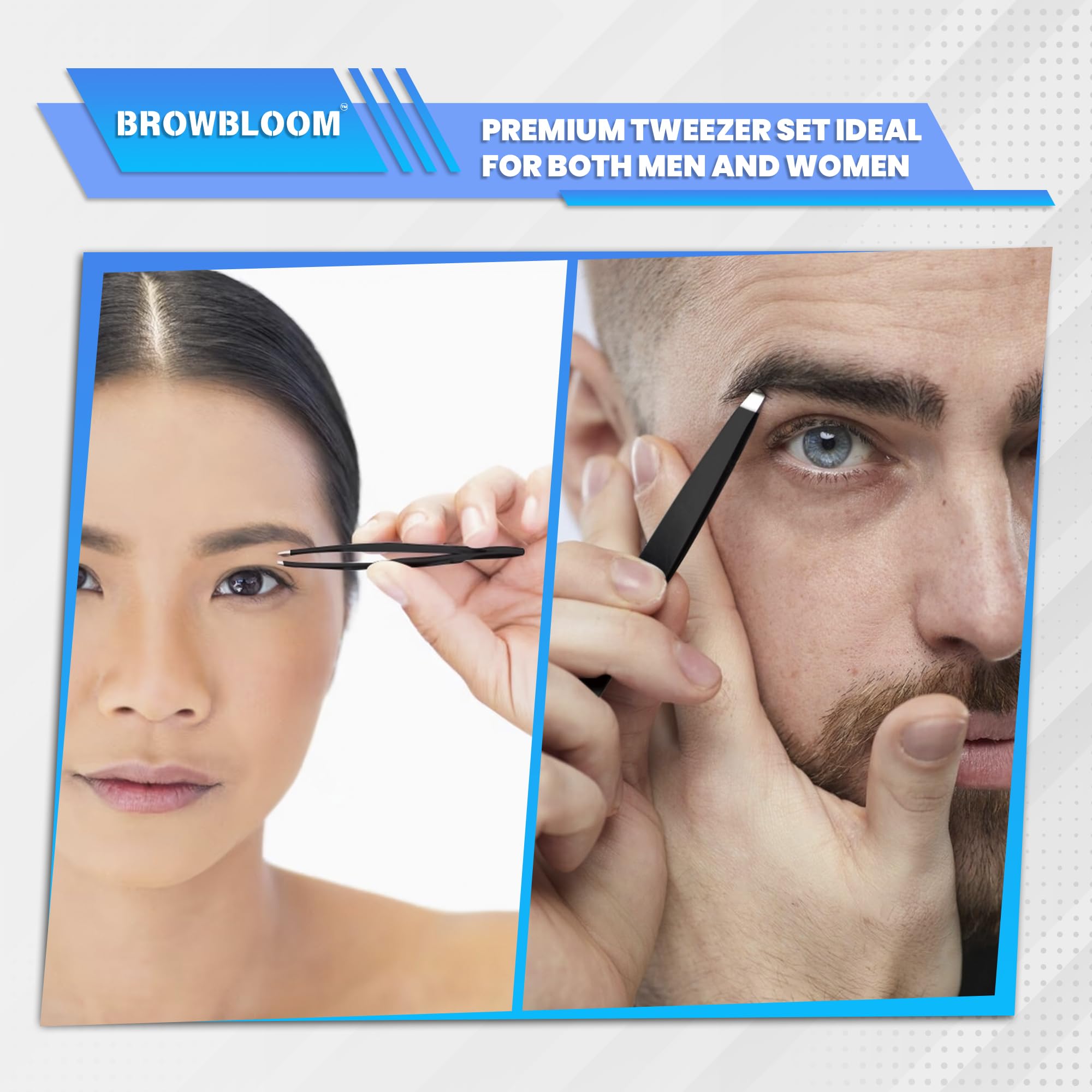 BROWBLOOM pinzas de alta durabilidad y resistencia a la oxidación.
