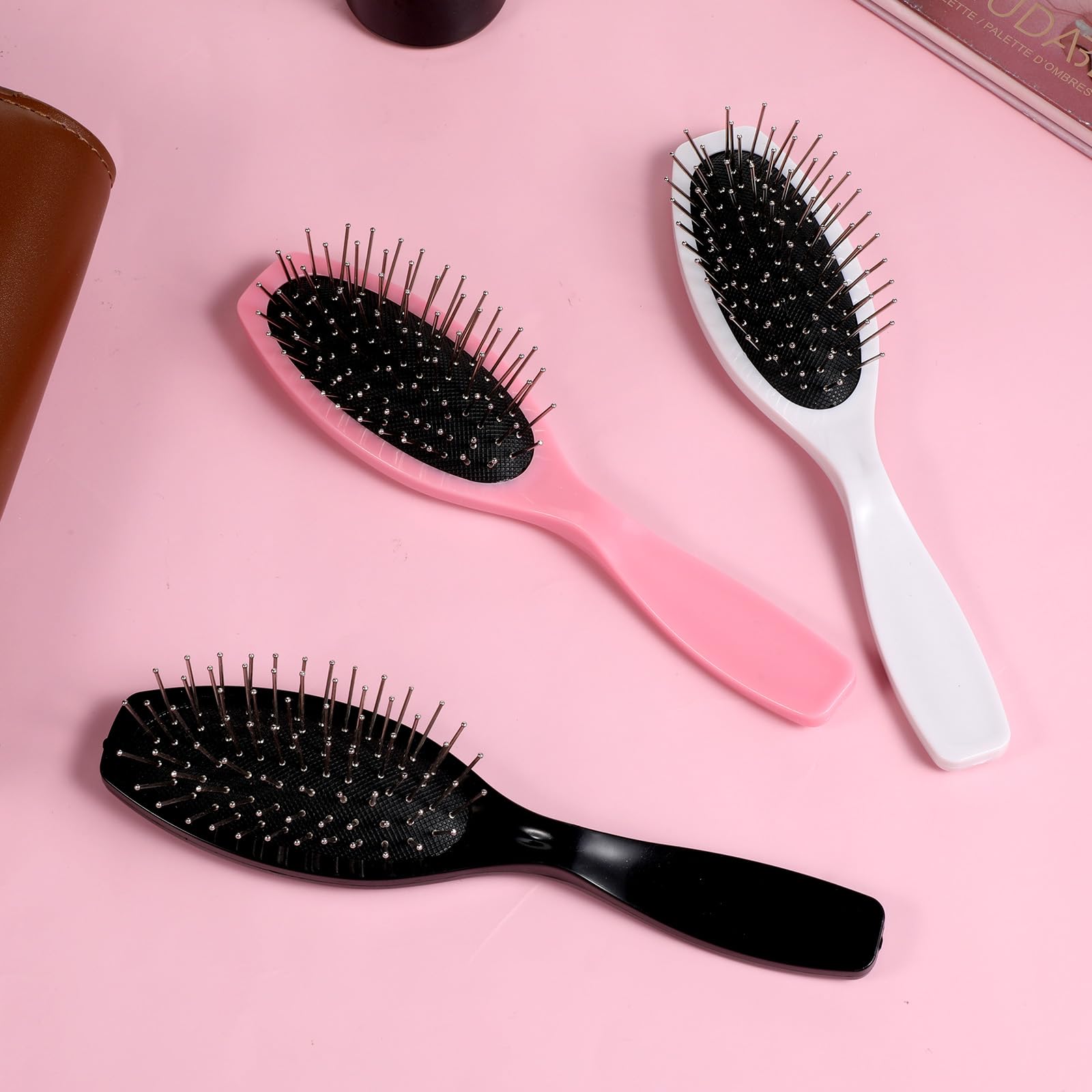 Bruislard cepillo para peluca rosa oscuro, perfecto para peinar pelucas.