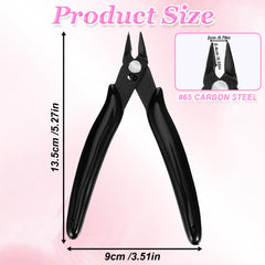 Bruislard tijeras negras para uñas, mango ergonómico y control preciso.
