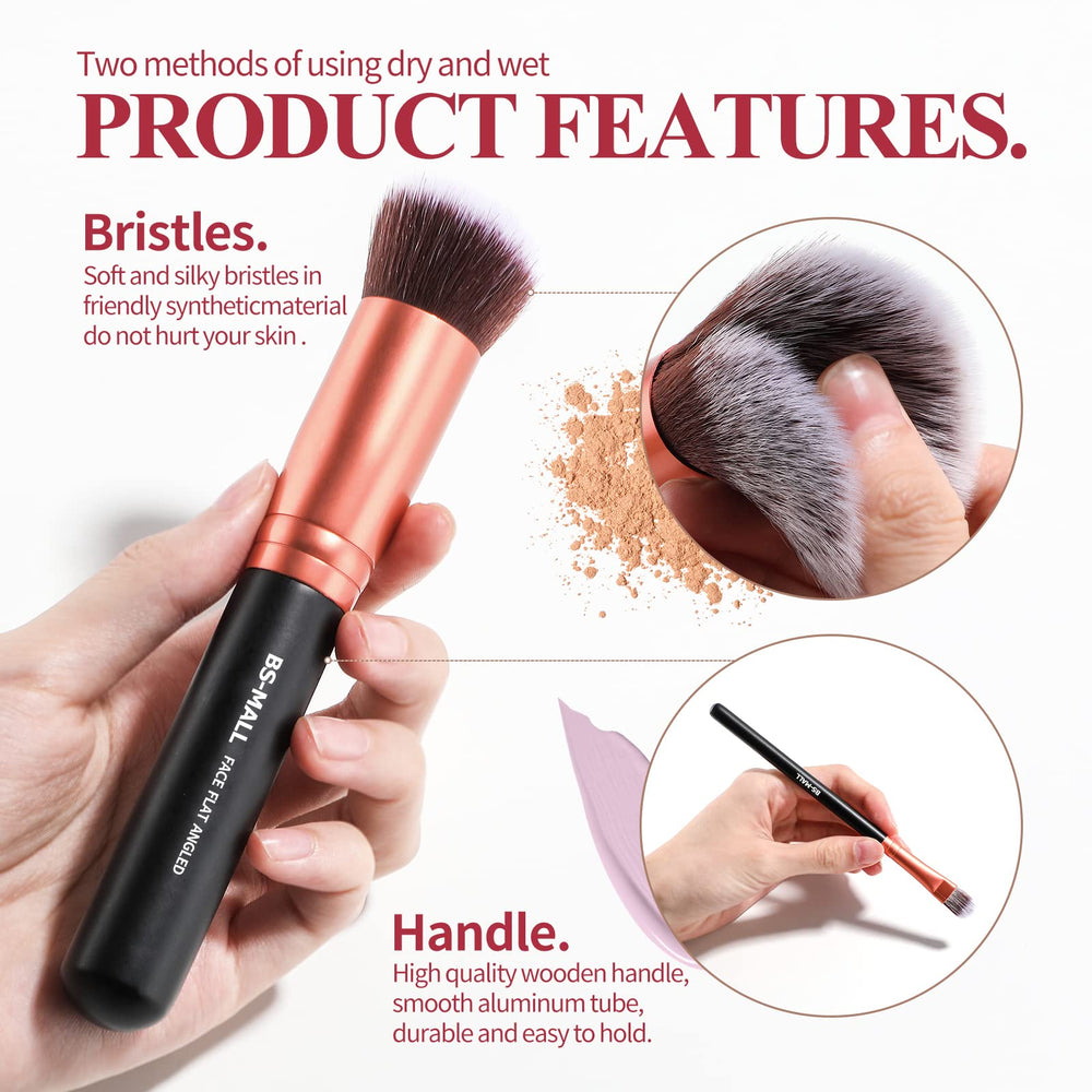 Brocha base y corrector de BS-MALL con pelo sintético suave