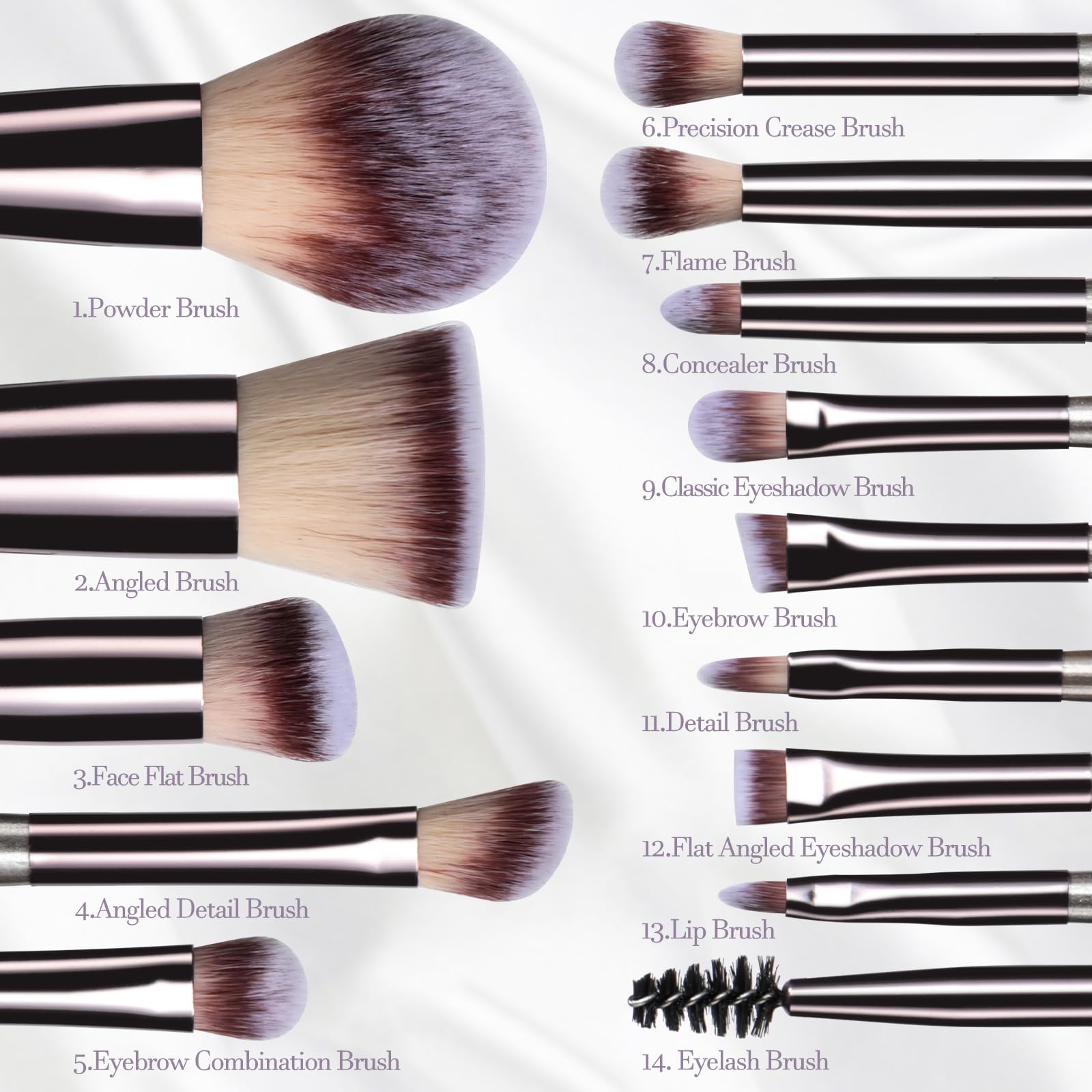 BS-MALL brochas para ojos para sombras y delineado con difuminado preciso