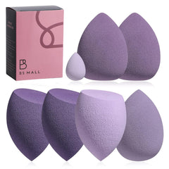 BS-MALL esponjas de maquillaje set de 7, colores variados para base, crema y polvo.