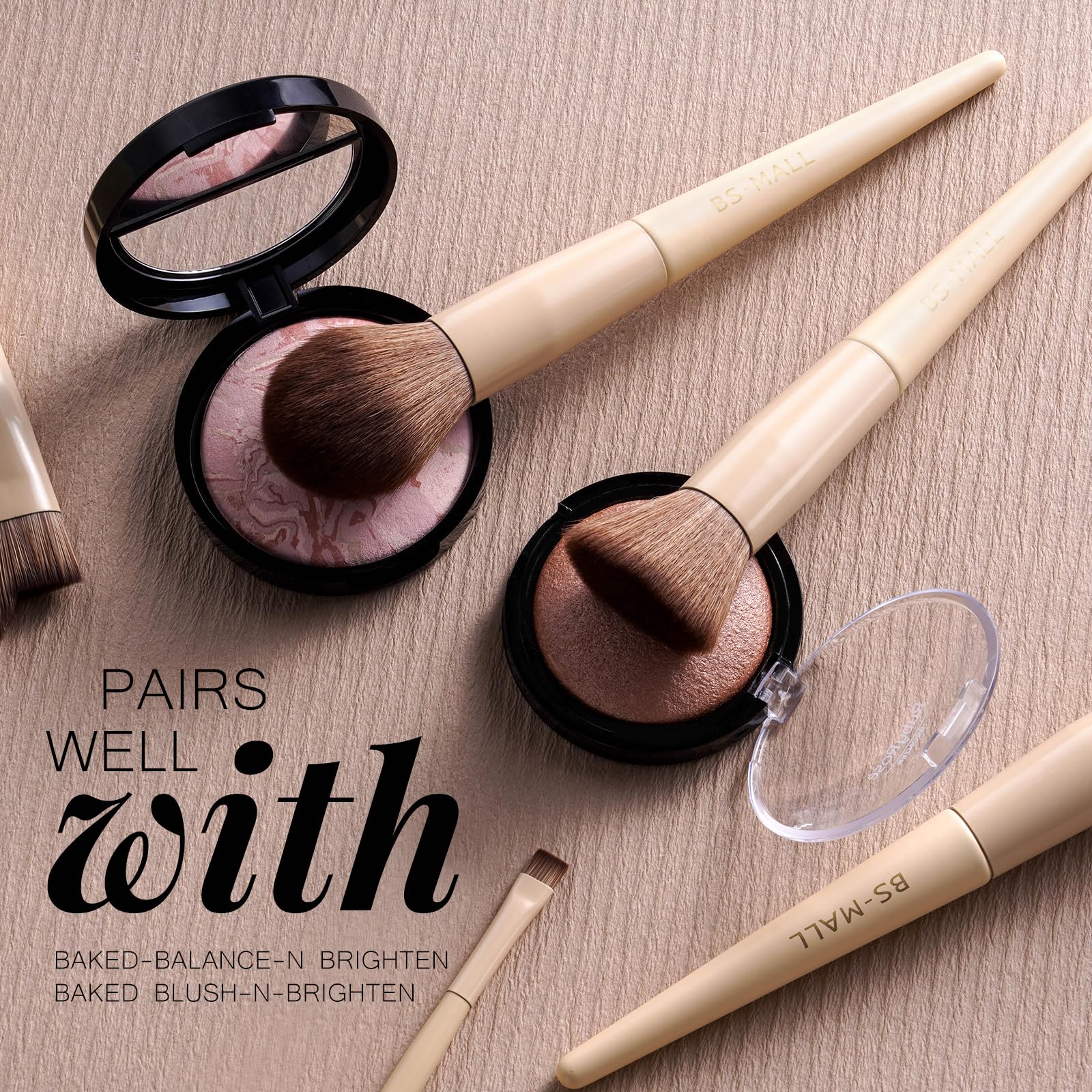 BS-MALL pinceles corrector ojeras, cobertura precisa.