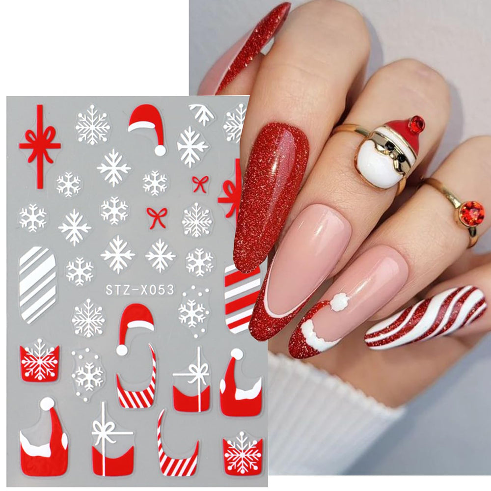 BSBTBZ estampa de uñas con brillo rojo 3D para efecto llamativo