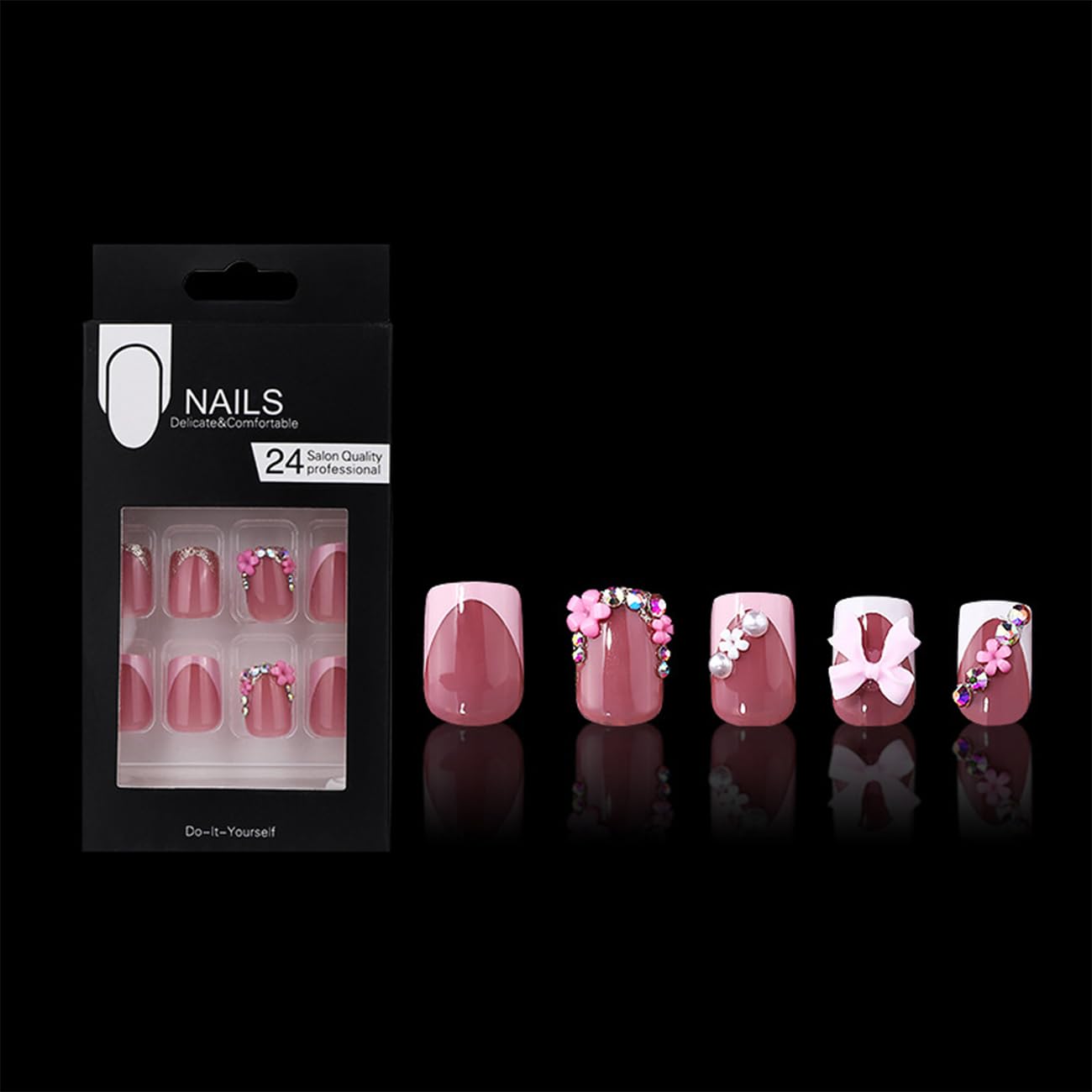BSBTBZ uñas presión para uñas cortas, textura suave