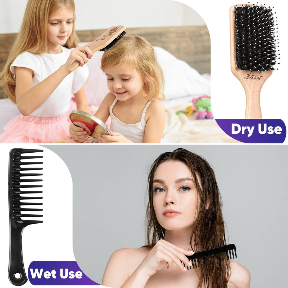 Bsisme cepillo para cuidado diario del cabello, mejora textura y brillo.