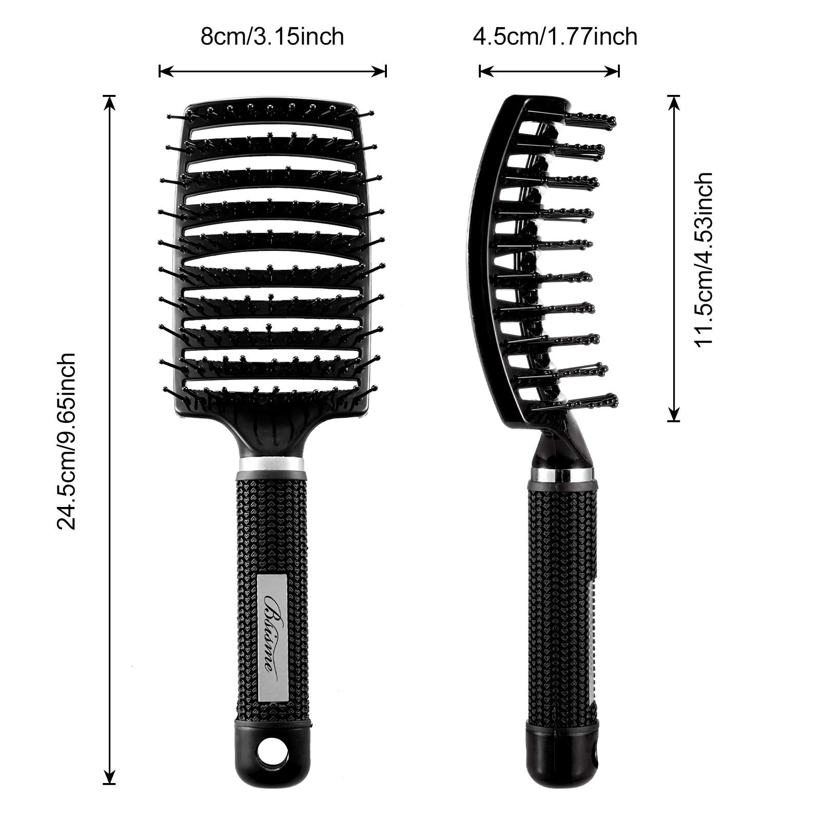 Bsisme cepillo para cabello rizado y liso facilita peinado suave