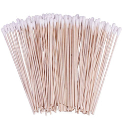 BTYMS bastoncillos de algodón de 6 pulgadas con mango de madera para limpieza precisa.