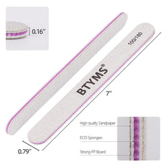 BTYMS lima para uñas naturales, ideal para mantenimiento doméstico o profesional