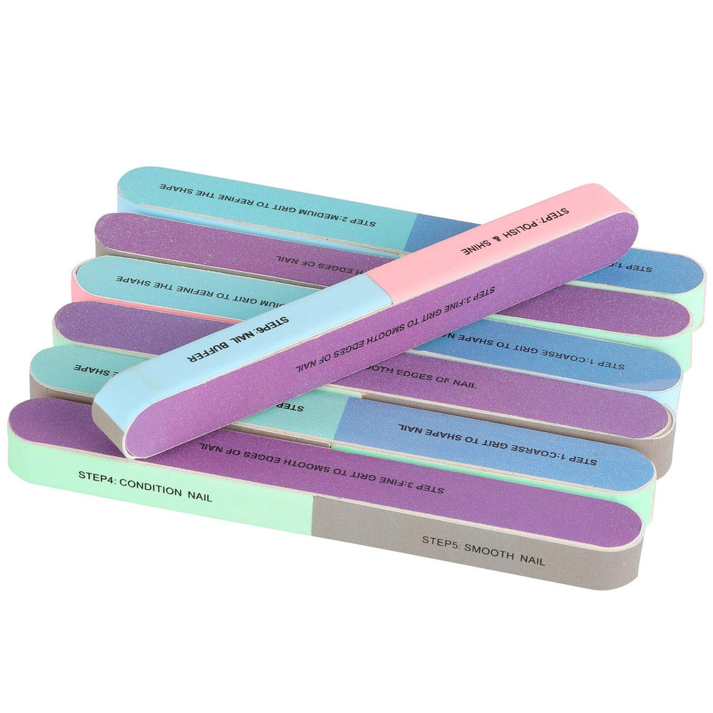 BTYMS set de limas 7 en 1 para dar forma y brillo a las uñas