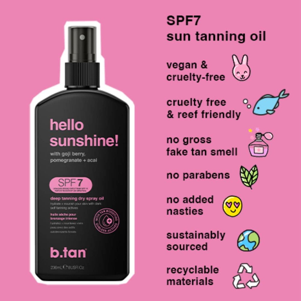 application du spray bronzant sur la peau pour un rendu homogène