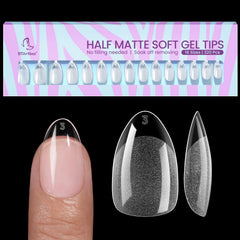 BTArtbox short almond nail tips for natural-looking extensions