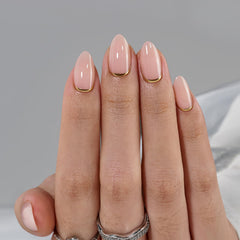 BTArtbox Uñas Almond Cortas con Pegamento, aplicación rápida para look diario.