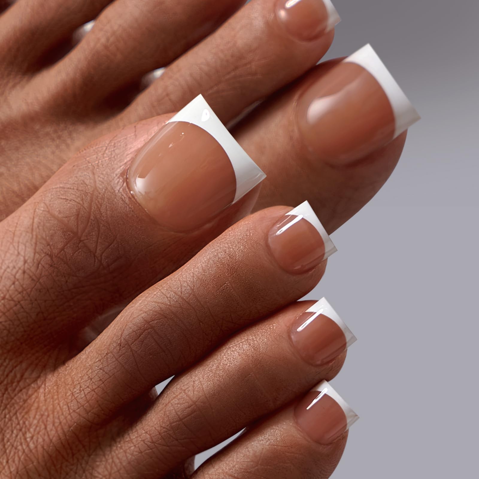 BTArtbox uñas para pie cuadradas curables con lámpara para acabado duradero.