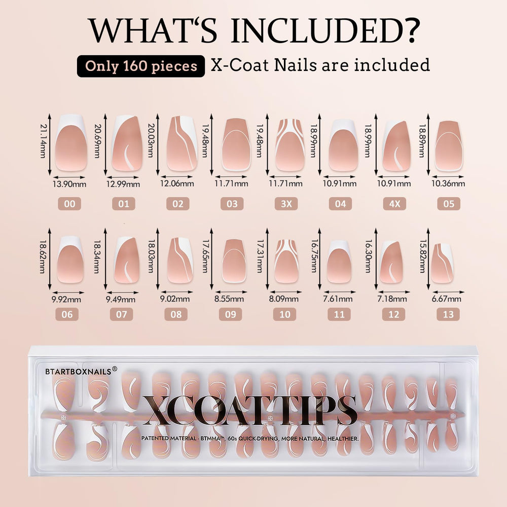 BTArtbox XCOATTIPS: paquete de 160 piezas para variedad diaria.