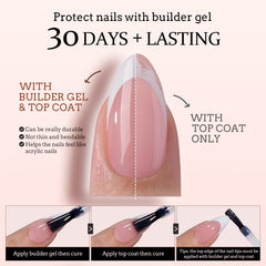 BTArtboxnails XCOATTIPS: uñas francesas rosa con brillo suave para un look sutil.