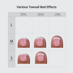 BTArtboxnails XCOATTIPS 160 piezas duraderas para uñas de pie