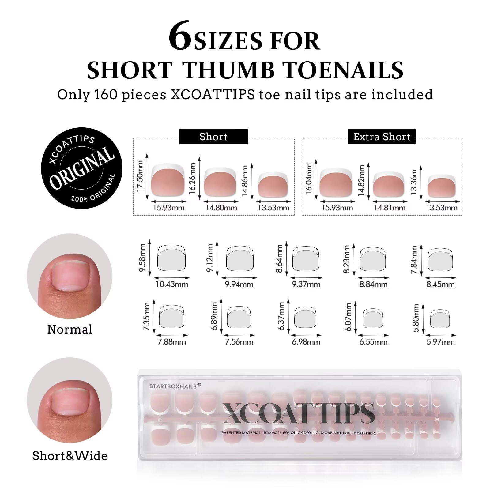 Puntas 2 mm gruesas para mayor comodidad BTArtboxnails XCOATTIPS