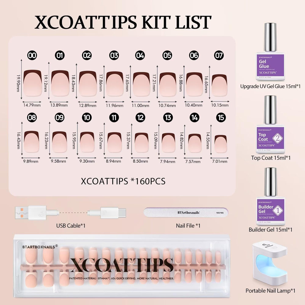 BTArtboxnails XCOATTIPS lámpara UV para curado uniforme.