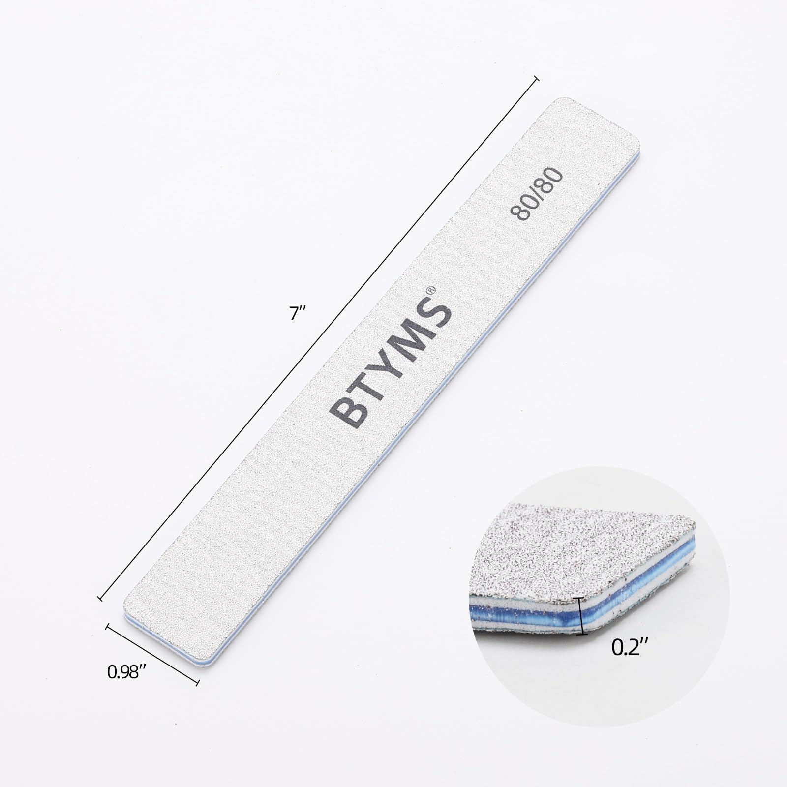 BTYMS limas de esmeril rectangulares, 50 unidades, fáciles de limpiar para salones.