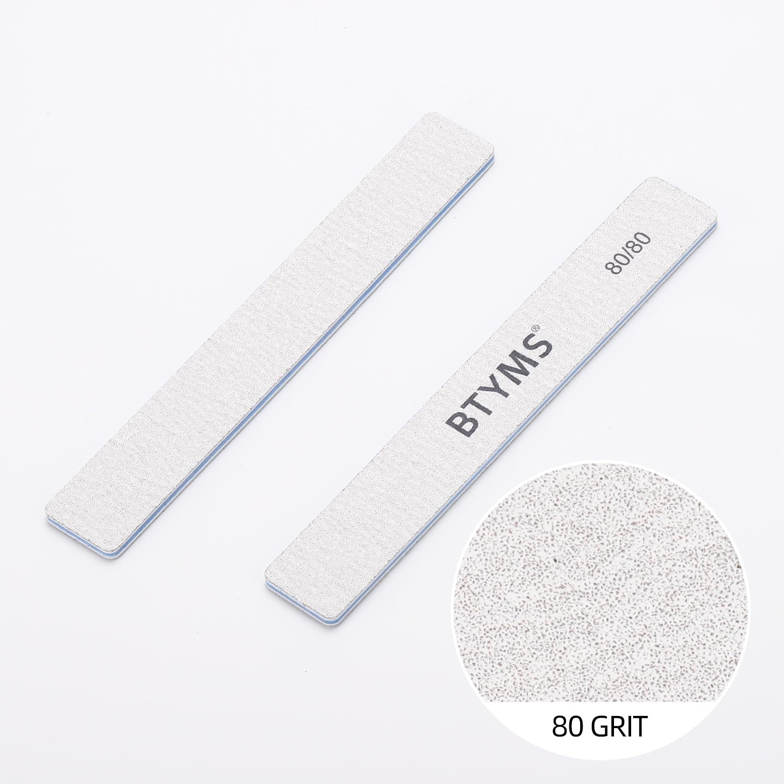 BTYMS lima para quitar gel de uñas, 80 grano, uso en uñas extendidas.