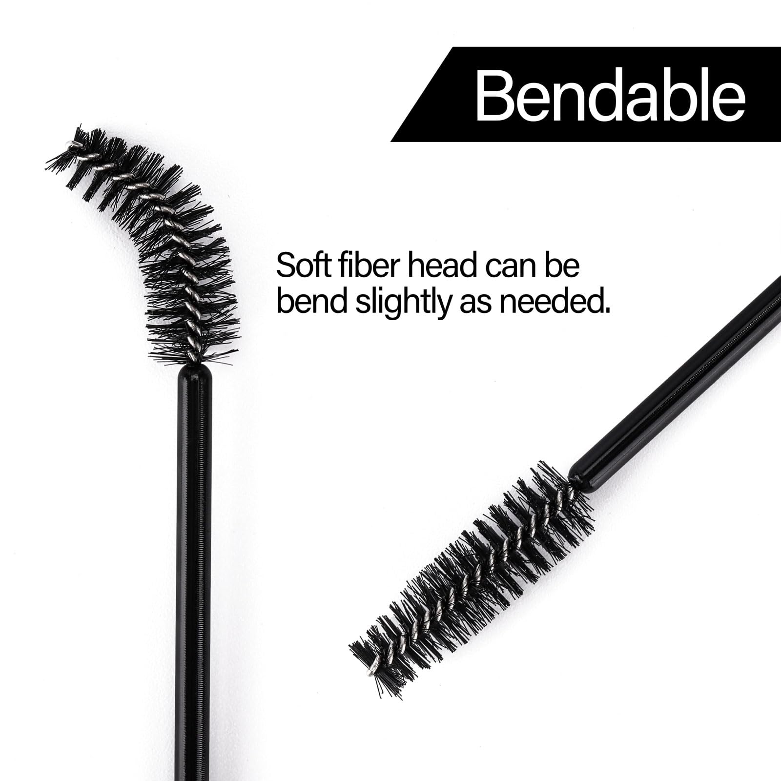 BTYMS tête flexible se plie légèrement pour cils précis.